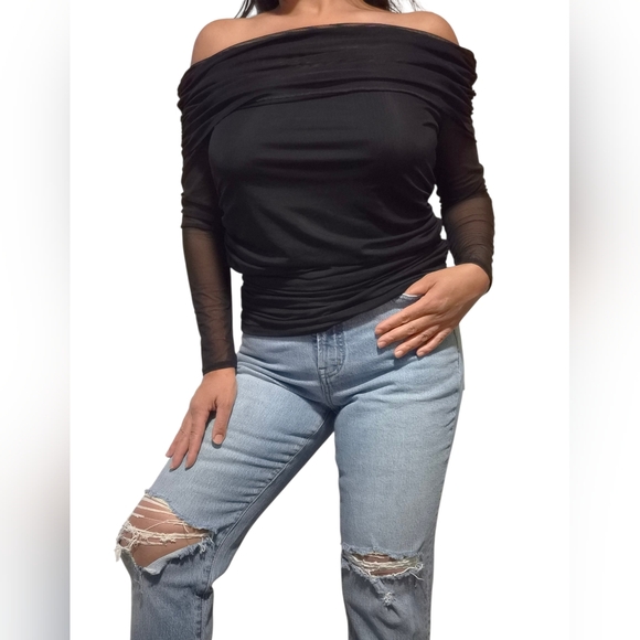 Abercrombie & Fitch Black Drape Blouse - Picture 5 of 5